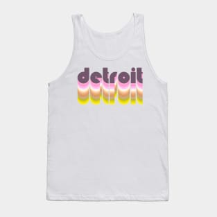 Detroit Michigan Pride Retro Style Represent Tank Top